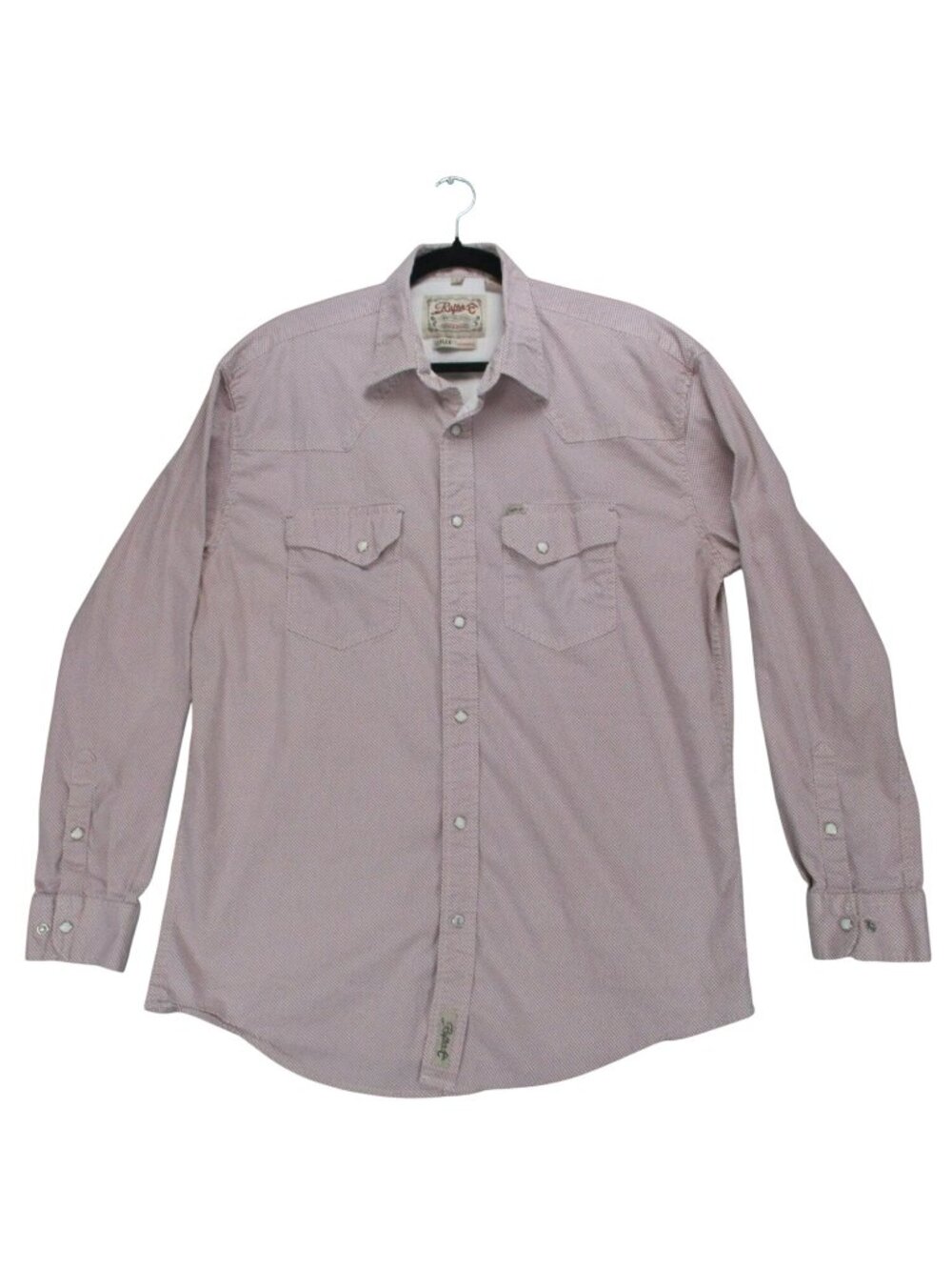 Rafter C Shirt Mens Large Pro Flex 45 Performance Red Long Sleeve Pearl Snap